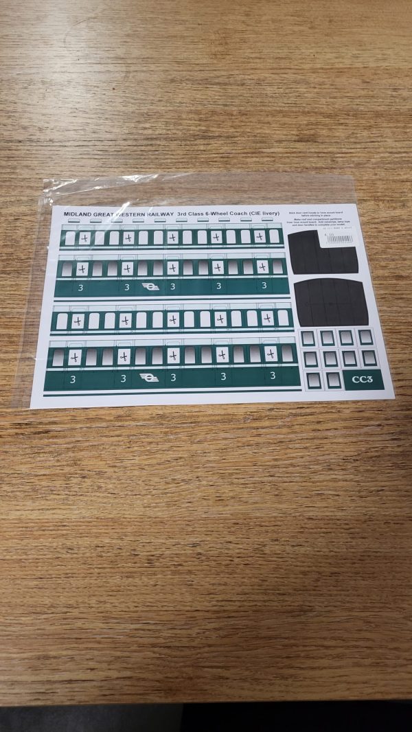 CC3 MGWR 6-Wheel all-3rd Class Coach