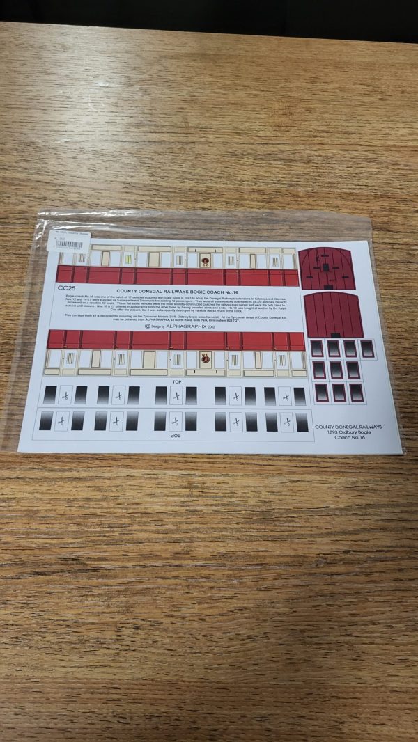 CC25 County Donegal Railways Bogie Coach No.16