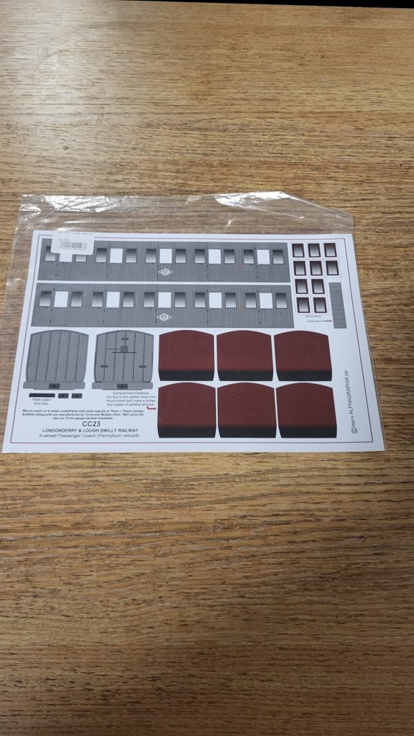 CC23 Londonderry and Lough Swilly 6 Wheel Passenger Coach (Pennyburn Rebuild)