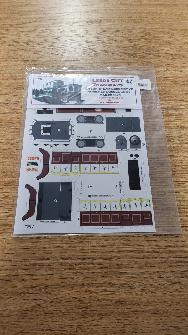 T28Leeds City Tramways Kitson Steam Locomotive Steam Trailer Car