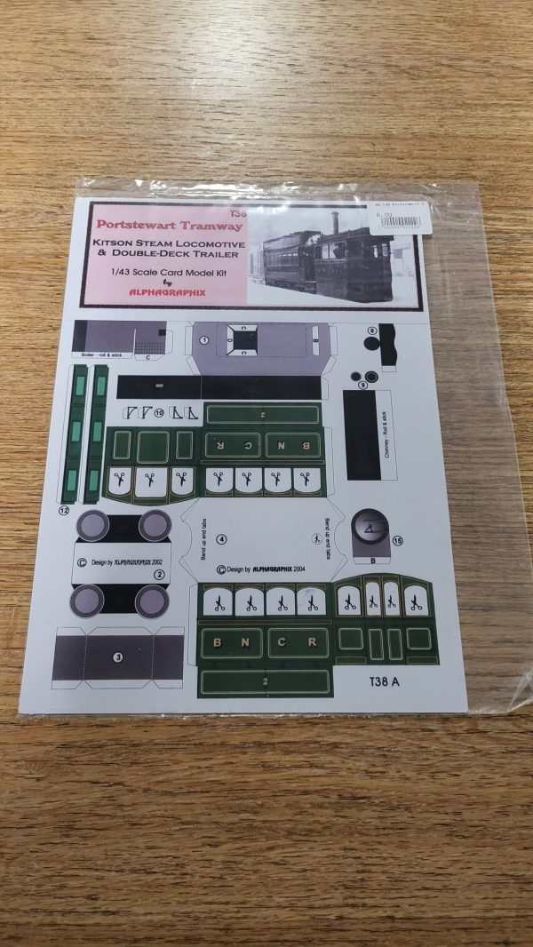 T38 Portstewart Tramway Kitson Steam Tram and Double-Deck Trailer