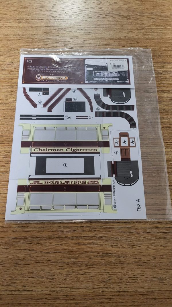 T52 B.E.T (Dudley,Stourbridge) Preston Type Open-Top Tramcar No.42