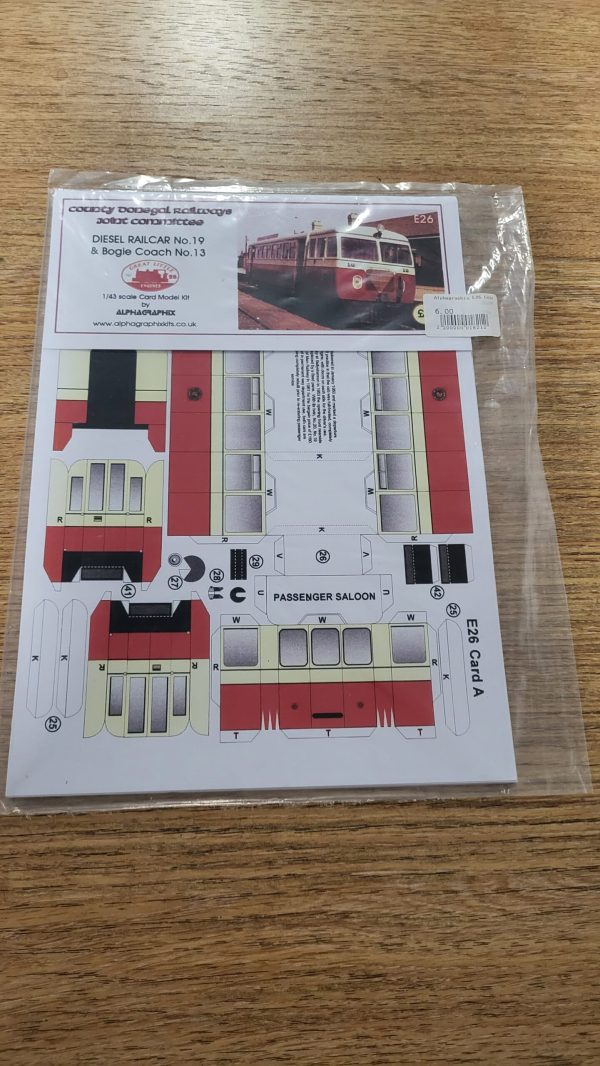 E26 County Donegal Diesel Railcar No.19 and Bogie Coach No.13