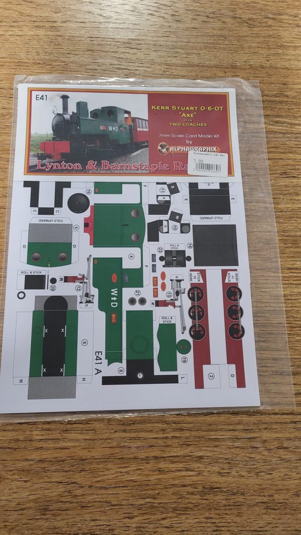 E41 Lynton and Barnstaple Kerr Stuart 0-6-0T "Axe" plus Two Coaches