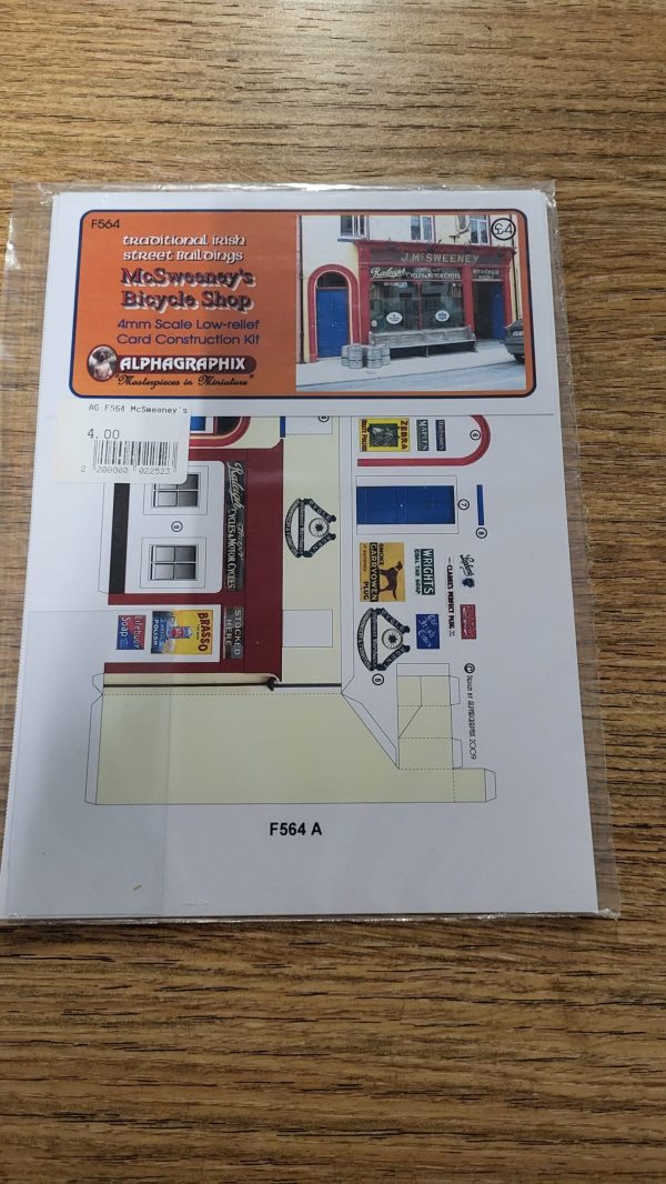 F564 Traditional Irish Street Buildings "McSweeney's Bicycle Shop"
