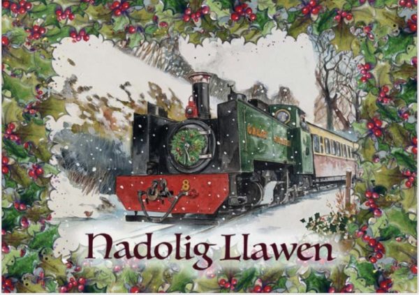 Rheilffordd Cwm Rheidol Vale Of Rheidol Railway Pecyn o 10 Cardiau "Nadolig Llawen"