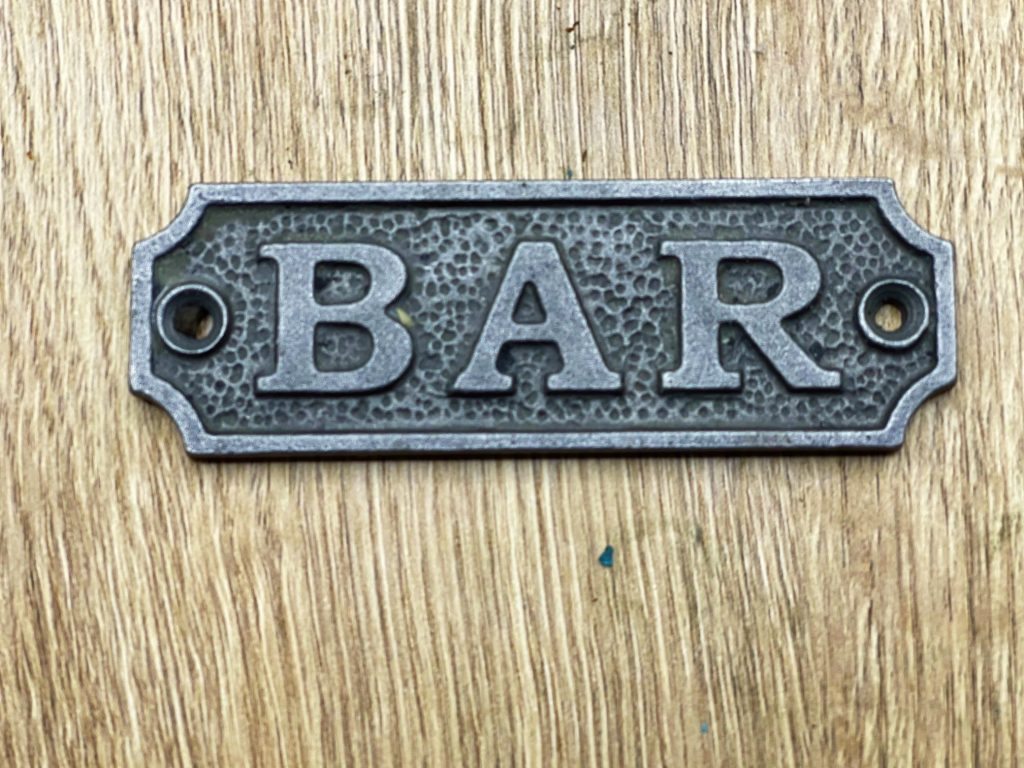 Adfix - Cast Iron Bar Plaque (B1)