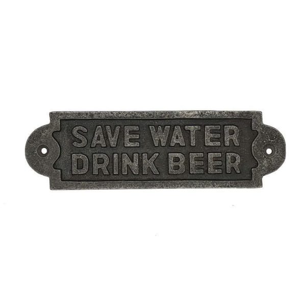 Adfix - Save Water Drink Beer Plaque (B6)