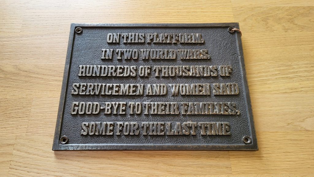 Adfix - 'On This Platform In Two World Wars' Plaque (F1)