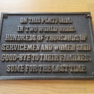 Adfix - 'On This Platform In Two World Wars' Plaque (F1)