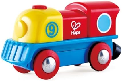 Hape - Brave Little Engine | Button-Operated Multi-Coloured Train