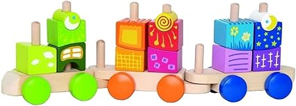Hape - Fantastia Train - Wooden Building Blocks Train