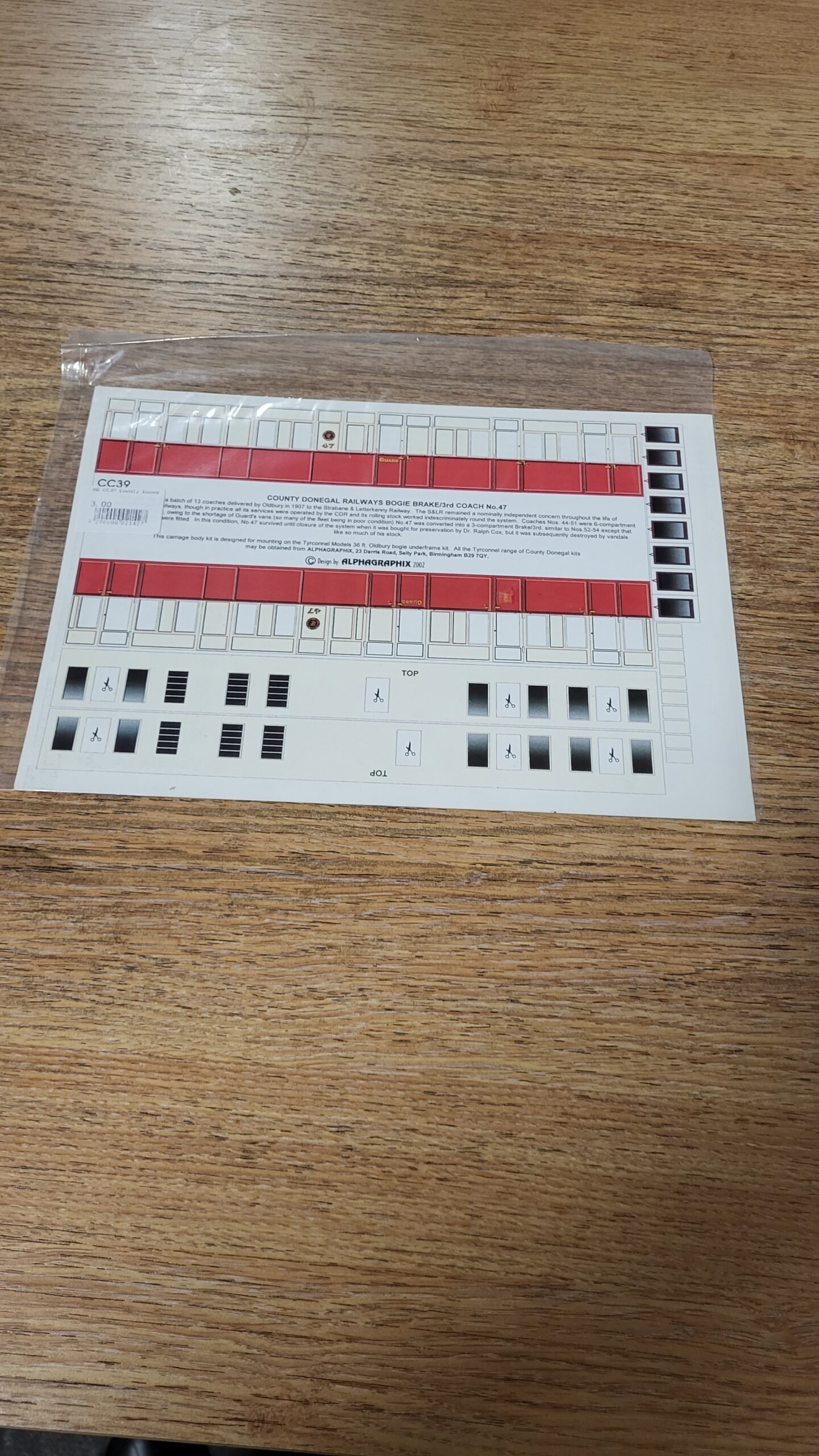 CC39 County Donegal Railways Bogie Brake/3rd Coach No.47