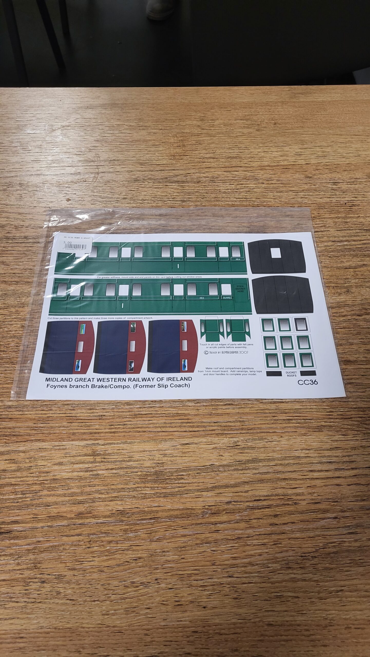 CC36 MGWR 6 Wheel Brake/Comp Slip Coach