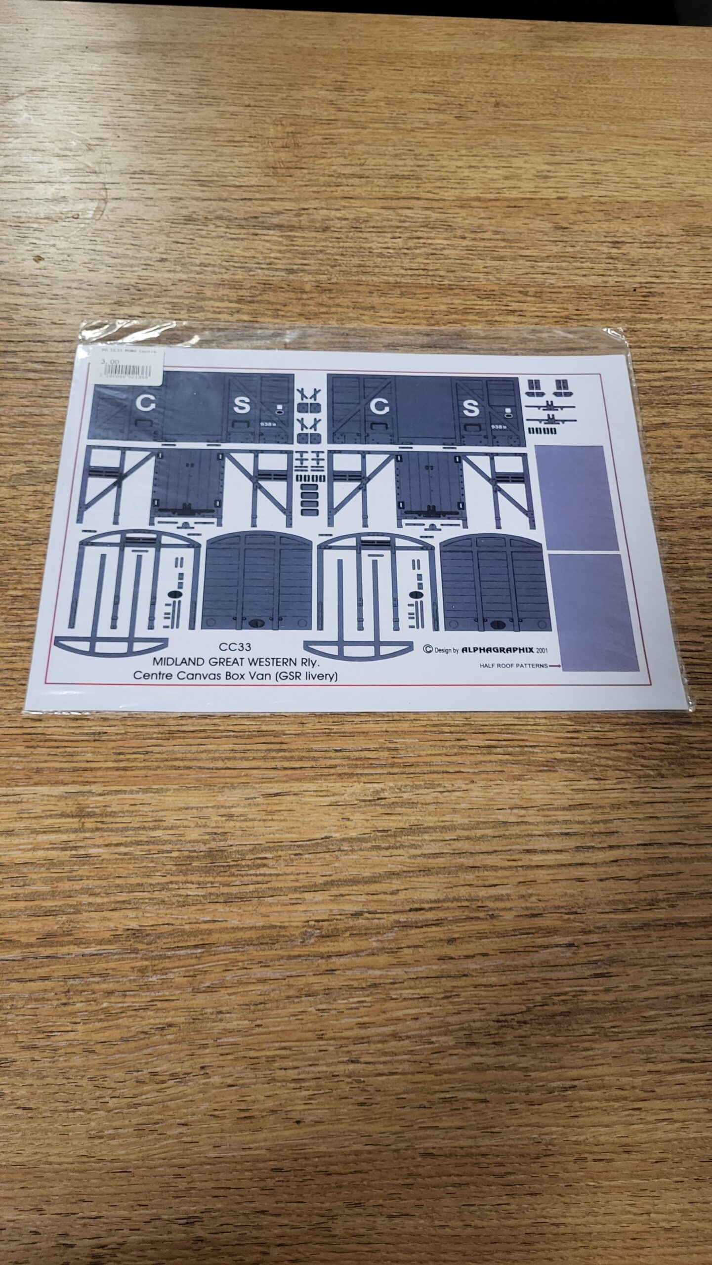 CC33 MGWR Centre Canvas Box Van (GSR Livery)