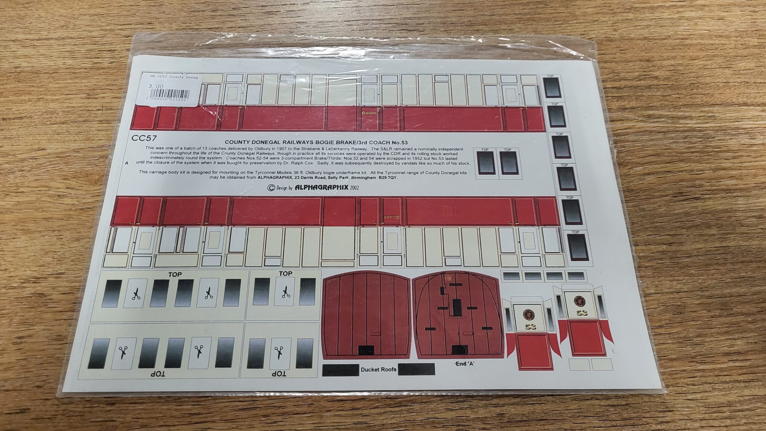 CC57 County Donegal Bogie Brake 3rd Coach No.53