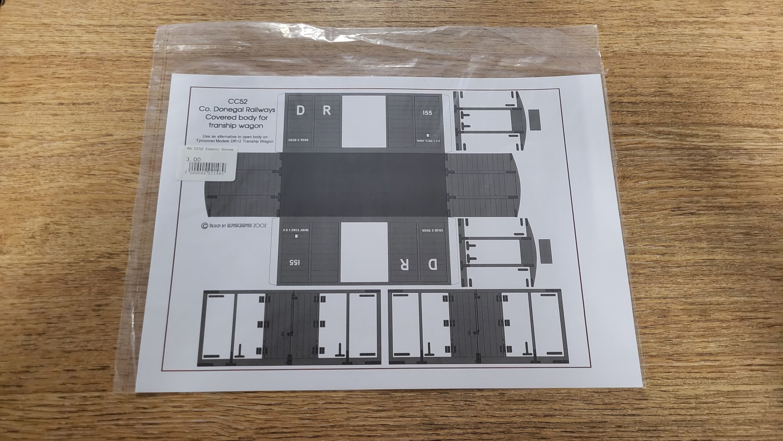 CC52 County Donegal Covered Body for Tranship Wagon