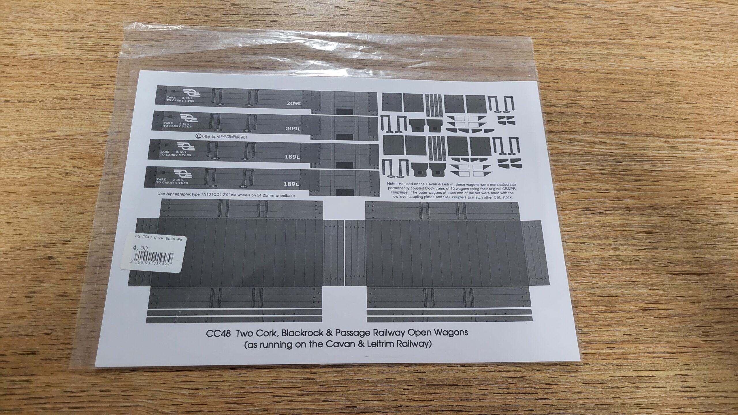 CC48 Two Cork,Blackrock and Passage Railway Open Wagons