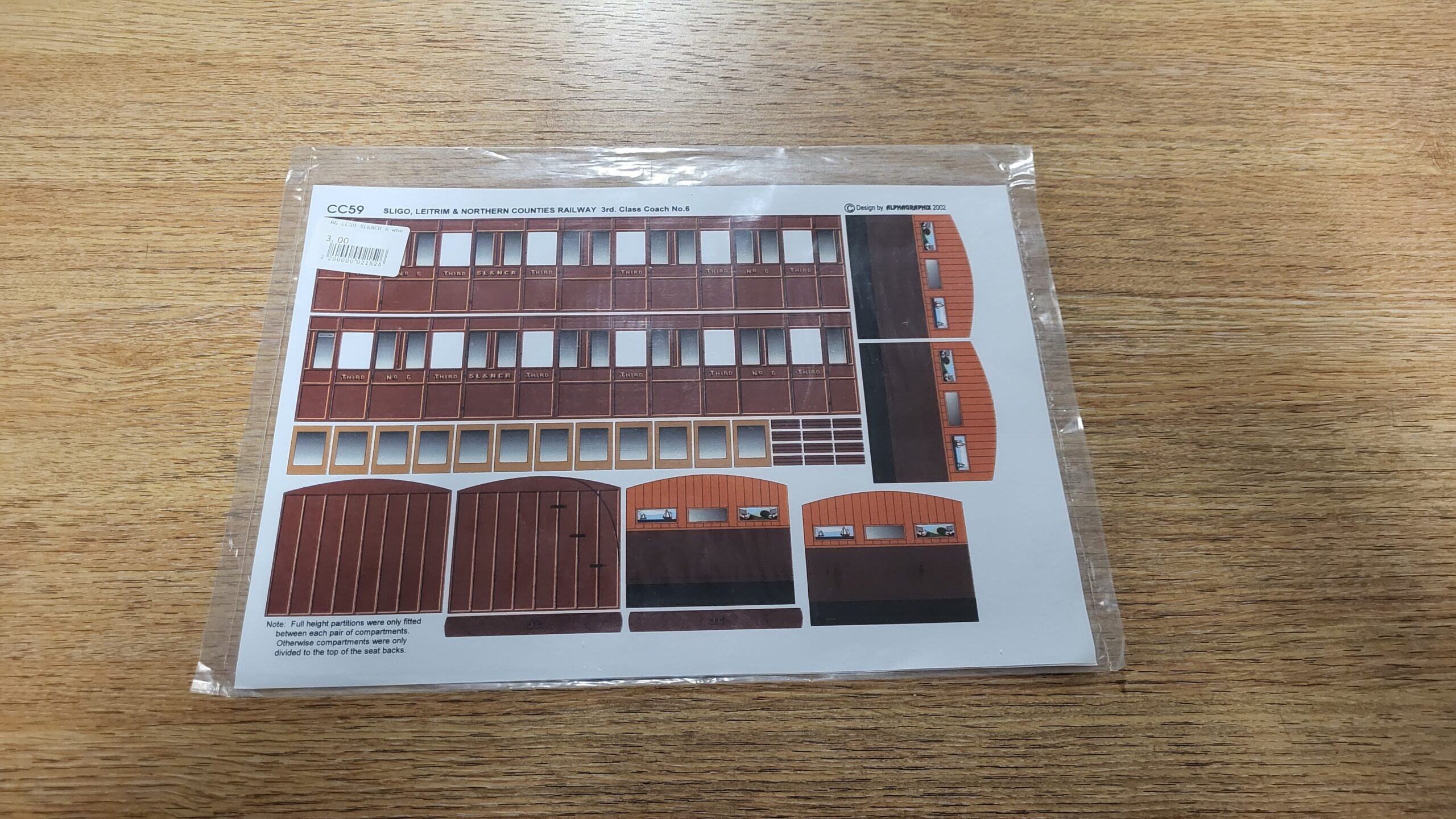 CC59 SL and NCR 6 Wheel 3rd Class Coach No.6