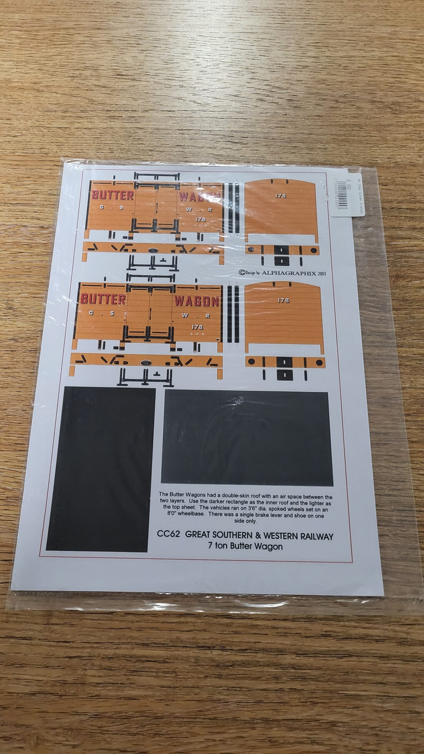 CC62 GS and WR 7 ton Butter Wagon No. 178