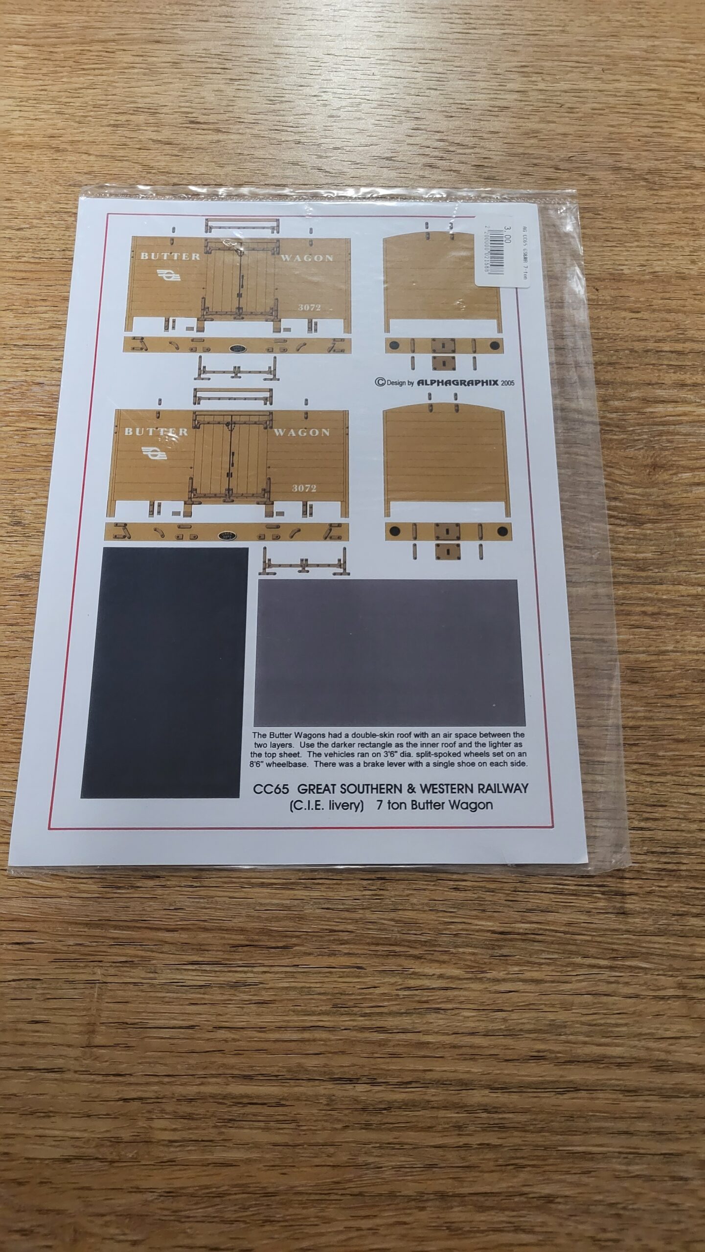 CC65 GS and WR ton Butter Van No. 3072