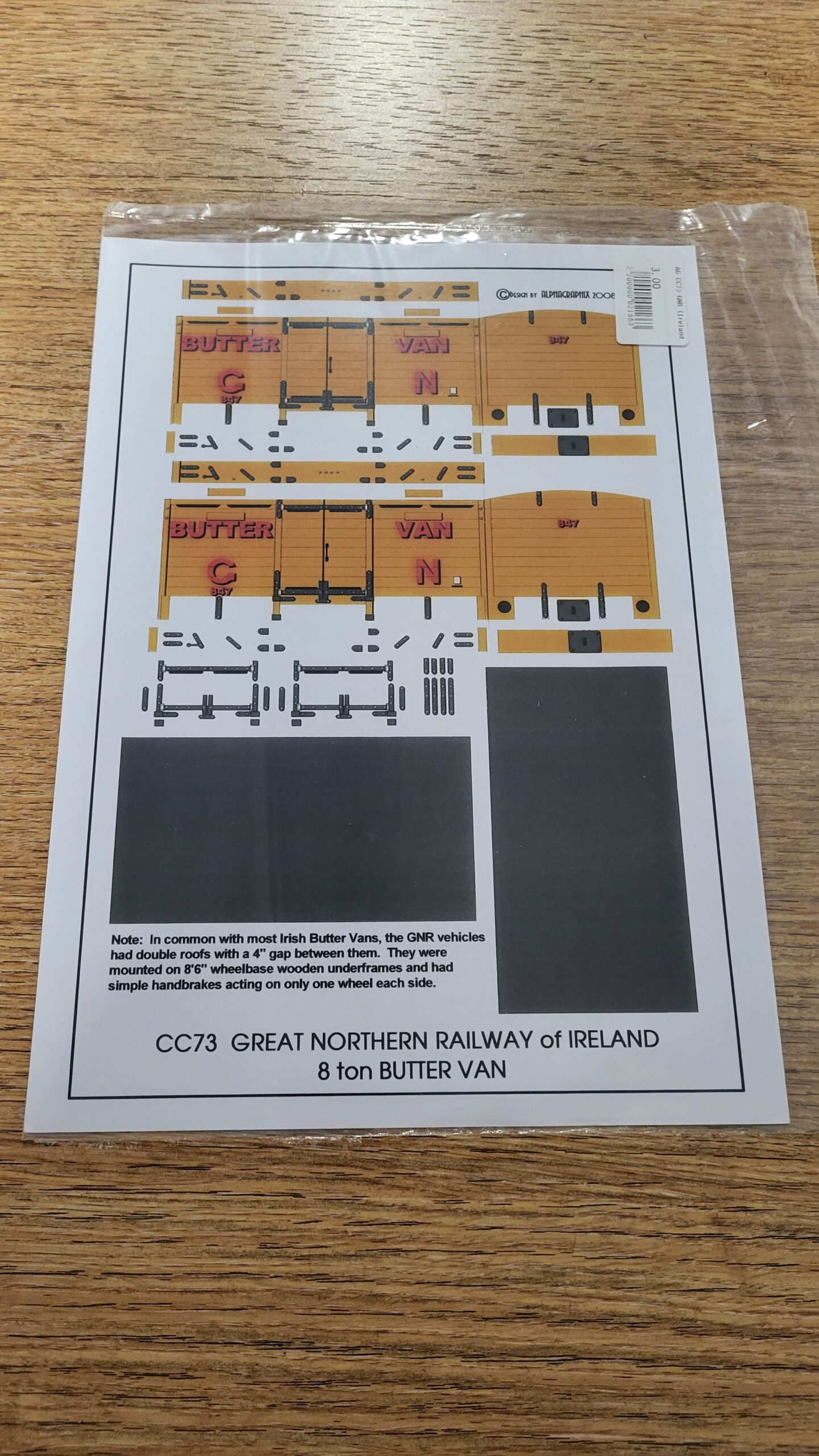 CC73 GNR (Ireland) 4 Wheel 8 ton Butter Van