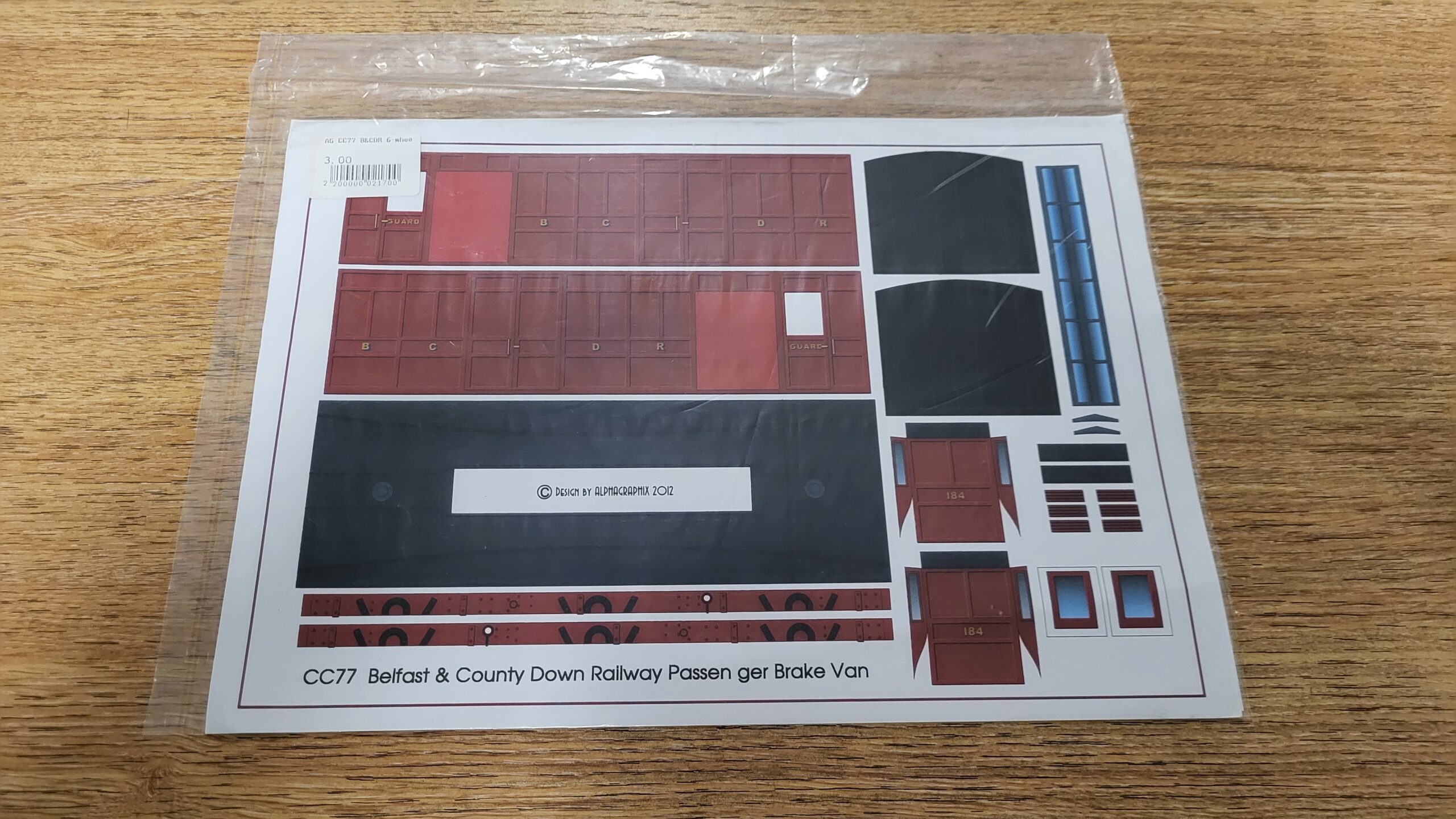 CC77 Belfast and County Down 6 Wheel Passenger Brake Van