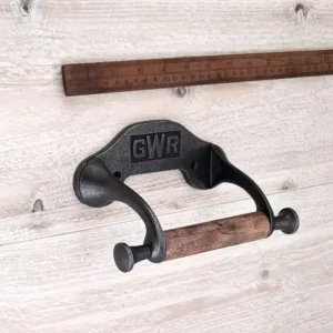 Adfix - Toilet Roll Holder GWR Long Arm Cast Antique Iron 150mm