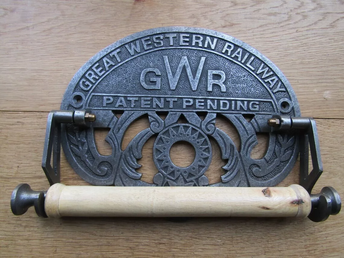 GWR Antique Kitchen Roll Holder With Scroll Sides